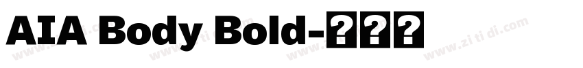 AIA Body Bold字体转换